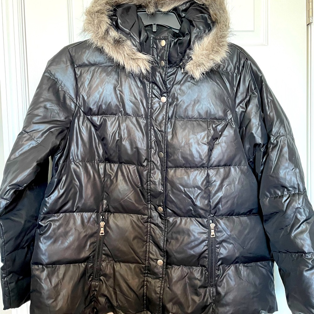 Style & Co down parker hooded jacket, size 18